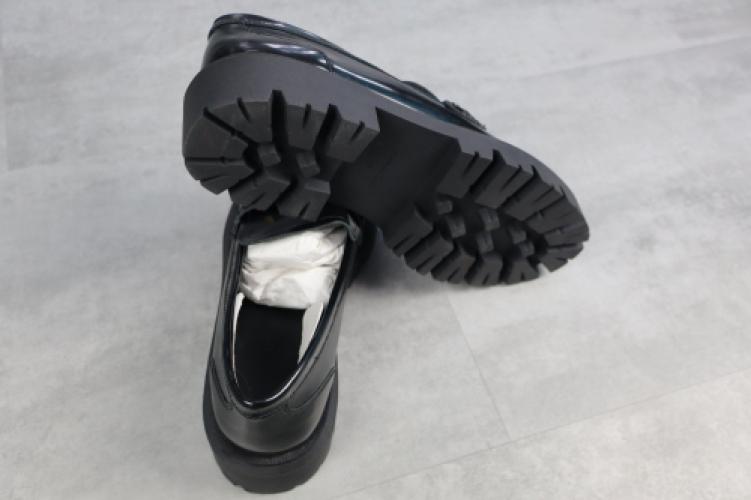 Massimo Dutti Leather Loafers with Metallic Detail #1