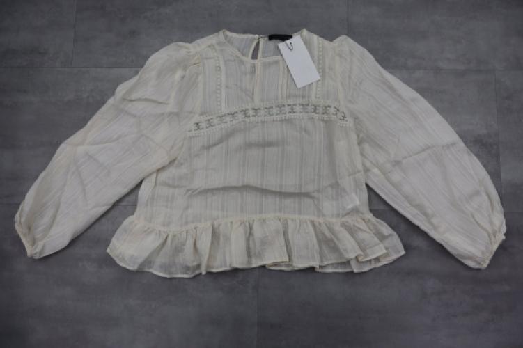 Zara Romantic Blouse With Lace Insets