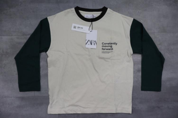 Zara T-Shirt With Text and Pocket