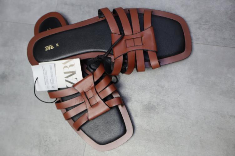 Zara Leather Strappy Sandals
