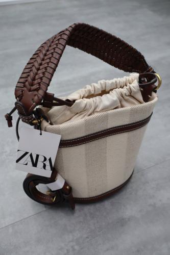 Zara Striped Canvas Bag