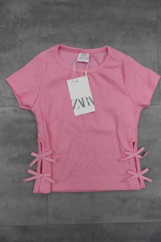 Zara Bow Detail Ribbed T-shirt