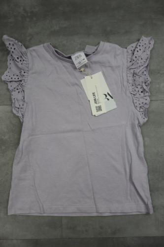 Zara T-Shirt With Embroidered Sleeves