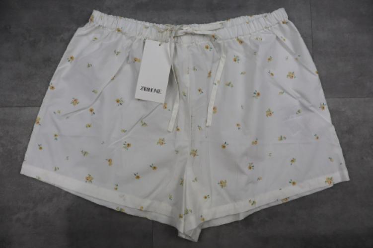 Zara Home Floral Cotton Shorts