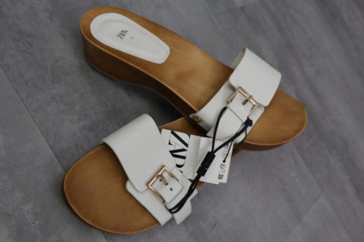 Zara Leather Sandals with Buckle