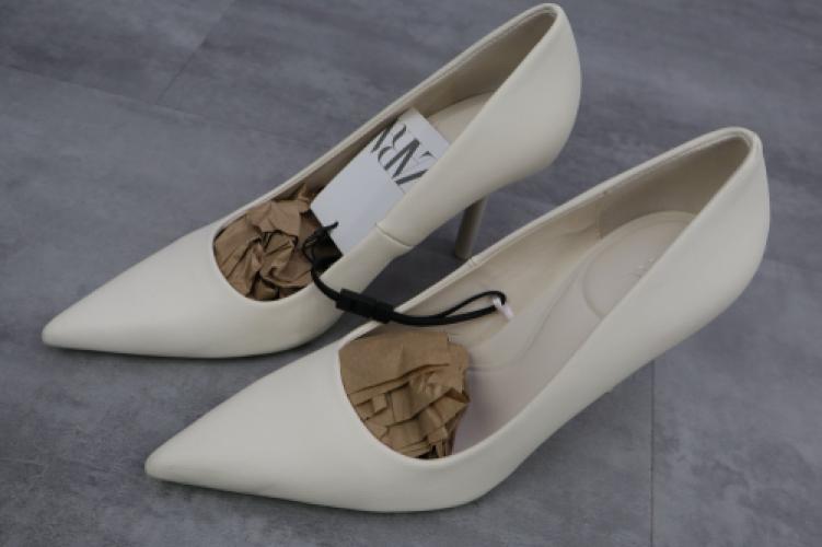 Zara High-Heel Leather Pointed-Toe Shoes