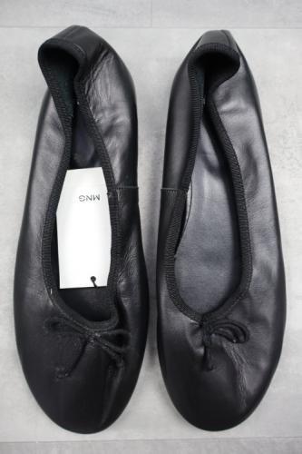 Mango Leather Ballet Flats